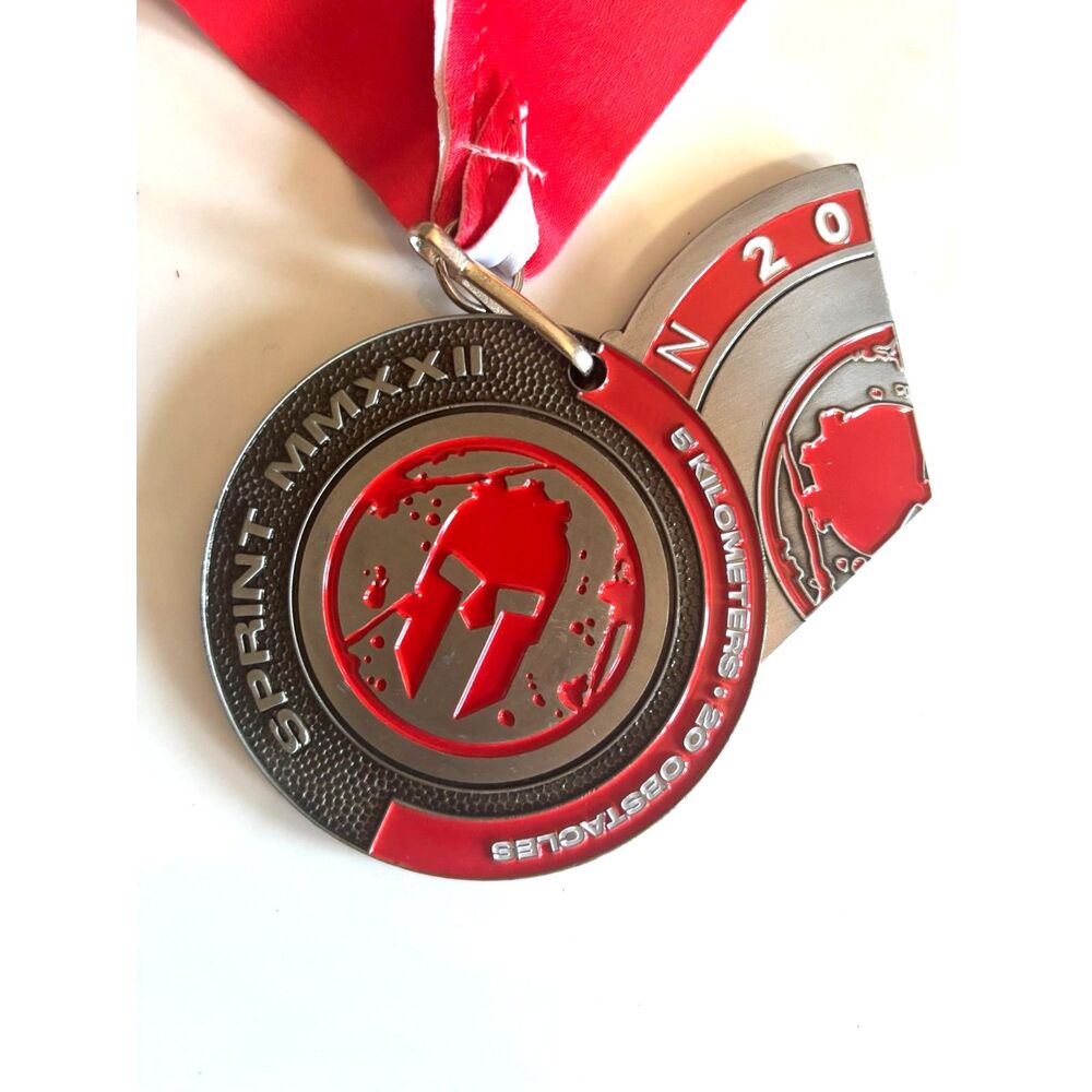 2022 Spartan Race Sprint Finisher Medal with Trifecta Wedge